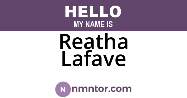 Reatha Lafave