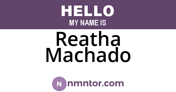 Reatha Machado