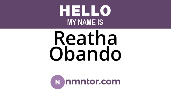 Reatha Obando