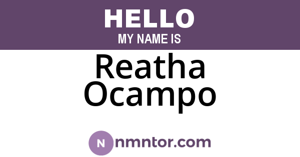 Reatha Ocampo