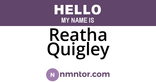 Reatha Quigley
