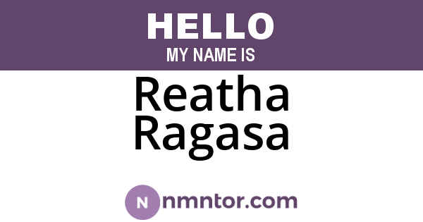 Reatha Ragasa