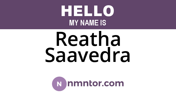 Reatha Saavedra