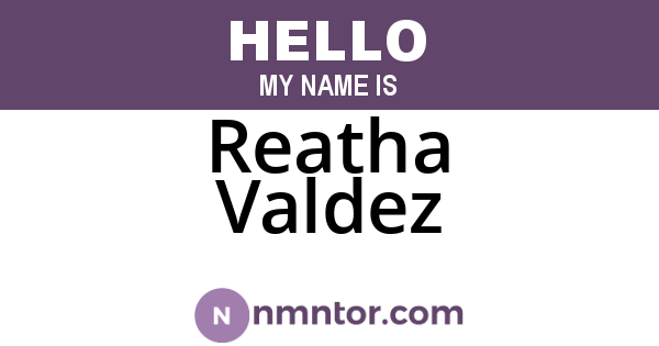 Reatha Valdez