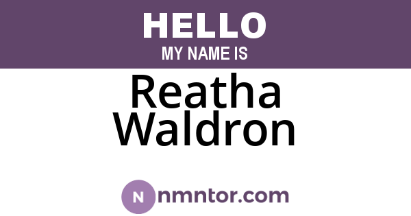 Reatha Waldron