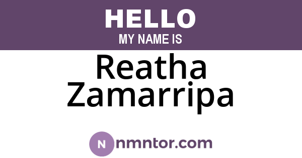 Reatha Zamarripa