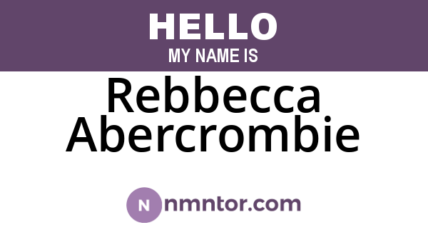 Rebbecca Abercrombie