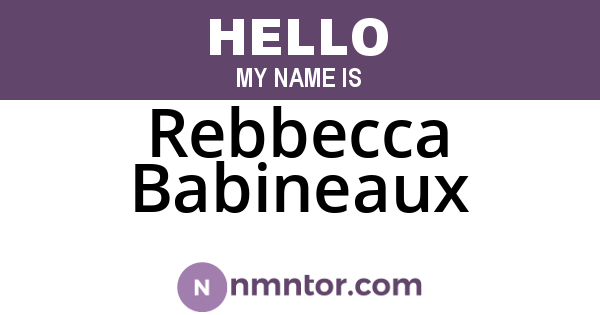 Rebbecca Babineaux
