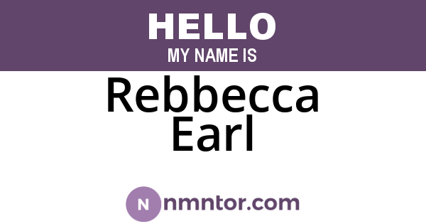 Rebbecca Earl