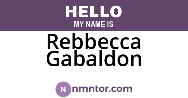 Rebbecca Gabaldon