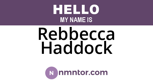 Rebbecca Haddock