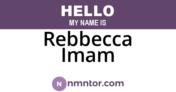Rebbecca Imam