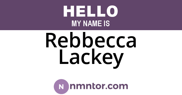 Rebbecca Lackey