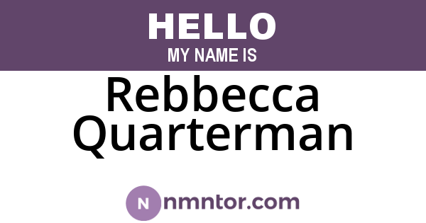 Rebbecca Quarterman
