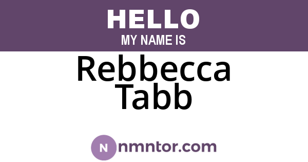 Rebbecca Tabb