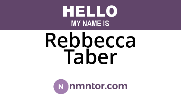 Rebbecca Taber