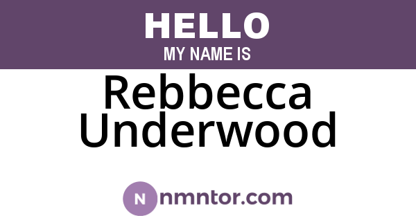 Rebbecca Underwood