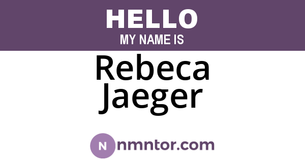 Rebeca Jaeger