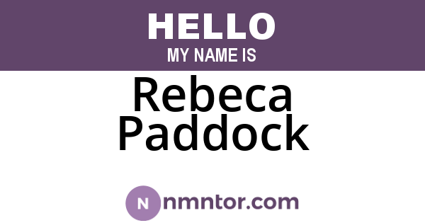 Rebeca Paddock