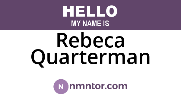 Rebeca Quarterman