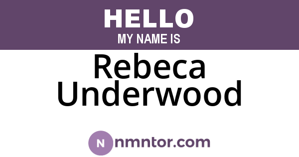 Rebeca Underwood