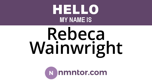 Rebeca Wainwright