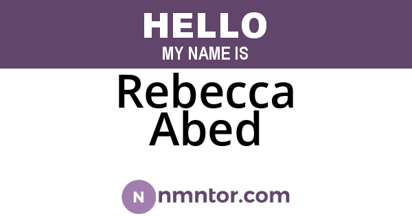 Rebecca Abed