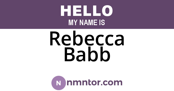 Rebecca Babb