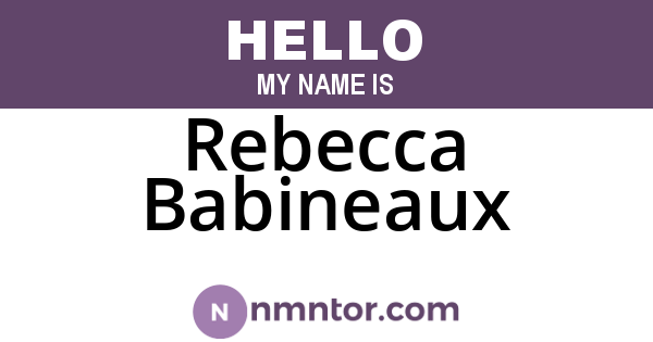 Rebecca Babineaux