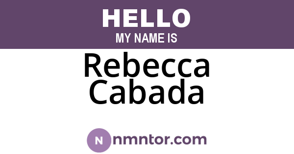 Rebecca Cabada