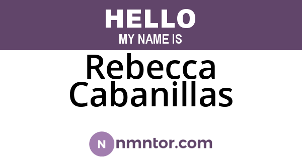 Rebecca Cabanillas