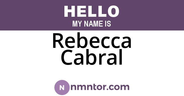 Rebecca Cabral
