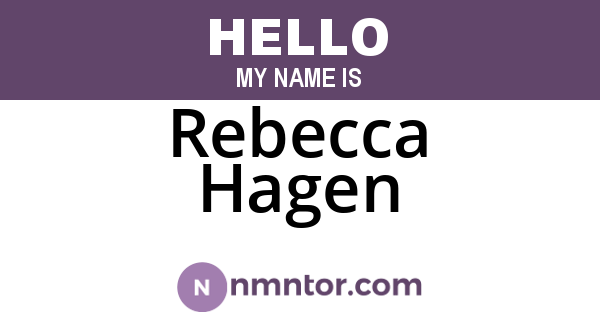 Rebecca Hagen