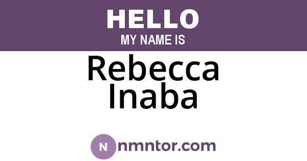 Rebecca Inaba