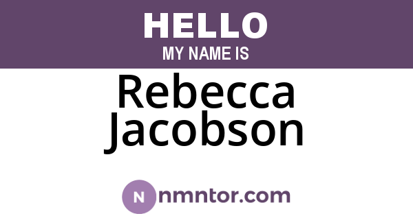 Rebecca Jacobson