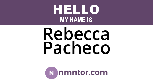 Rebecca Pacheco