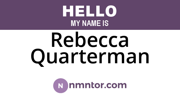 Rebecca Quarterman