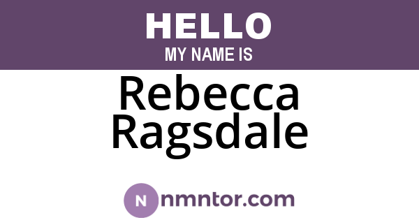 Rebecca Ragsdale