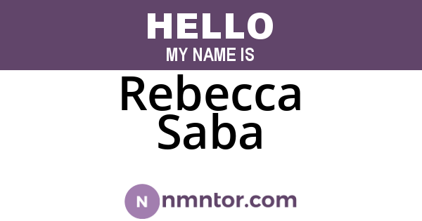 Rebecca Saba