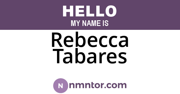 Rebecca Tabares