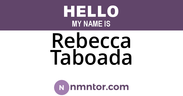Rebecca Taboada
