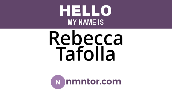 Rebecca Tafolla