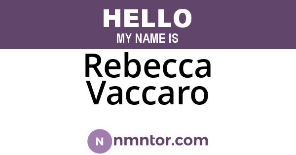 Rebecca Vaccaro