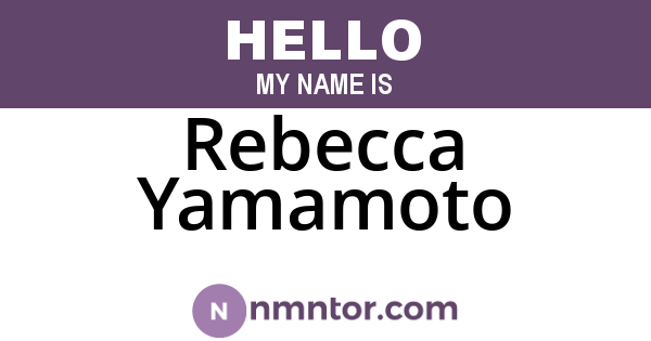 Rebecca Yamamoto
