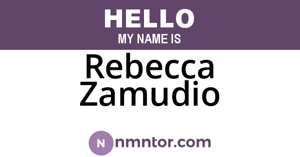 Rebecca Zamudio