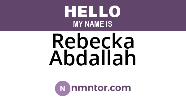 Rebecka Abdallah