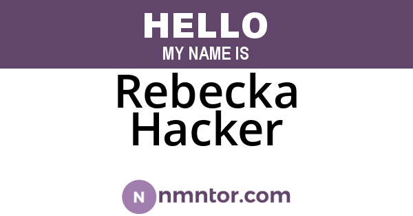 Rebecka Hacker