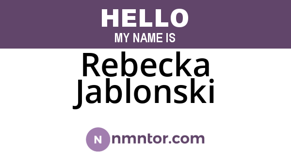 Rebecka Jablonski