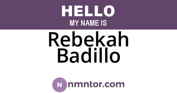 Rebekah Badillo