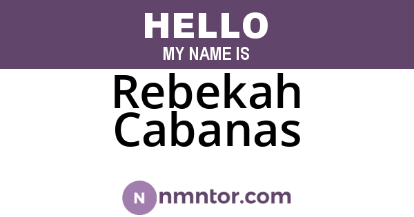 Rebekah Cabanas